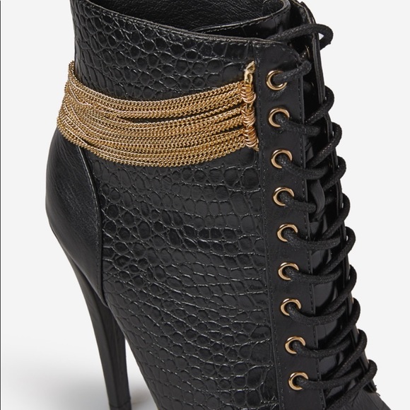 Chain Detail Stiletto Bootie - Picture 6 of 17